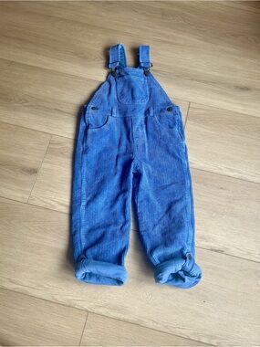 Blue Corduroy Kids' Overalls